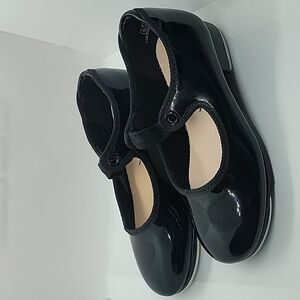Capezio Telatone Tap Shoes Black Patent Leather Mary Jane Style 10.5